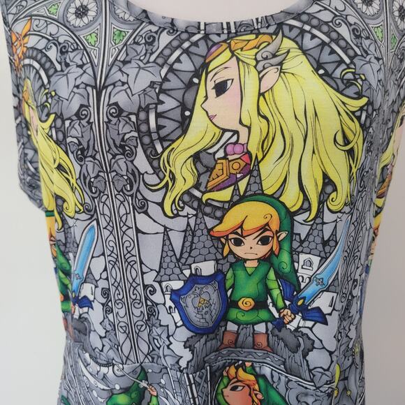 Legend of Zelda Windwaker Size M Print Skater Dress Comic Con Cosplay Gamer - Picture 2 of 10